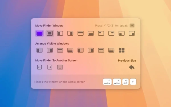 WindowKeys:免费的 macOS 窗口分屏神器