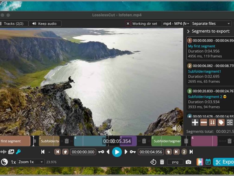 LosslessCut – 无损视频/音频编辑的瑞士军刀
